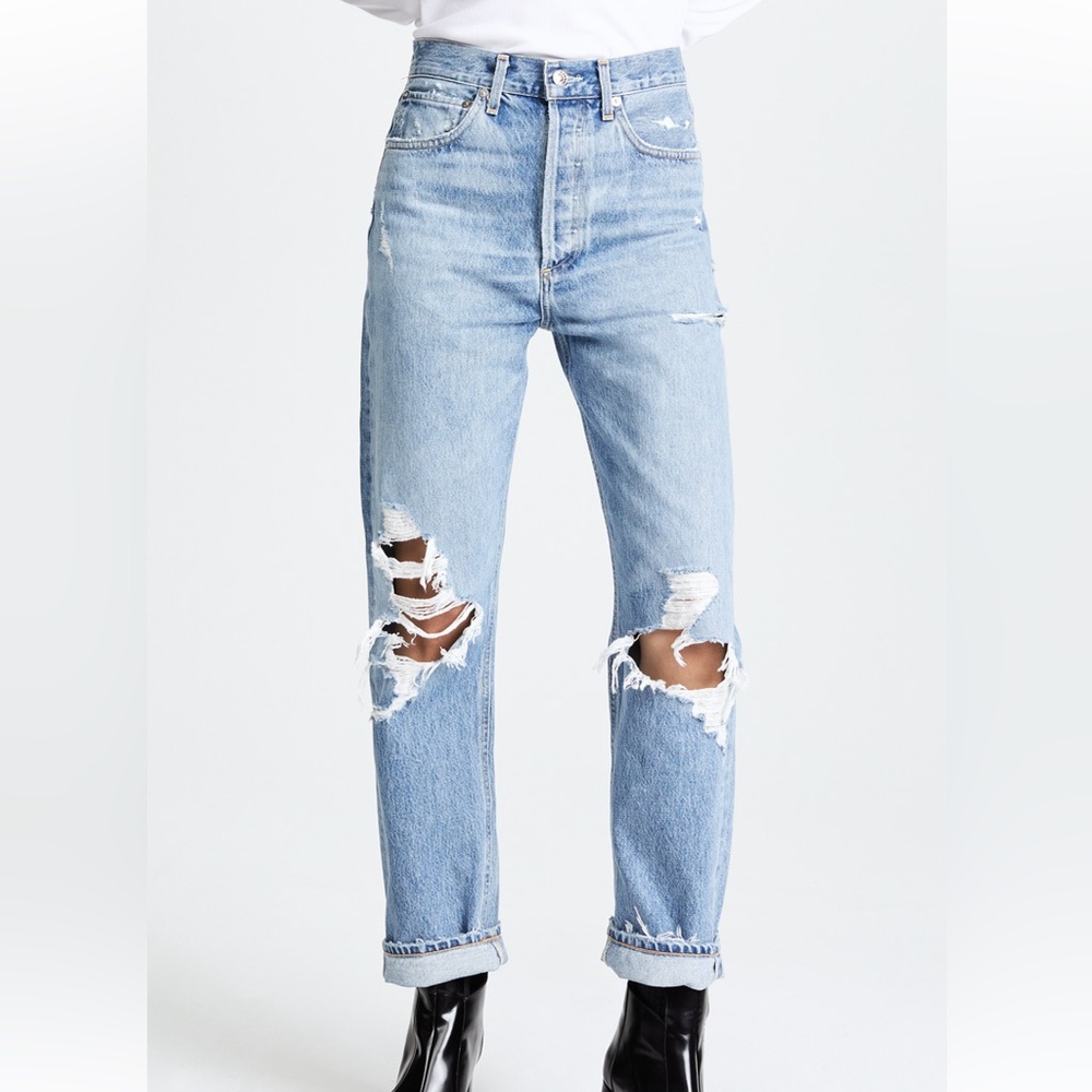 AGOLDE 90s Midrise Straight in Fall Out size 26
